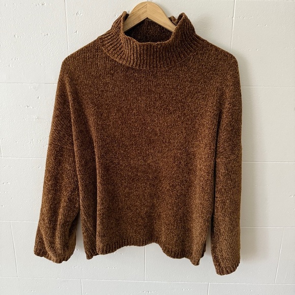 Simons Sweaters - Contemporaine Simons | Chenille Turtleneck Sweater | Cozy Soft Knit | Size Small